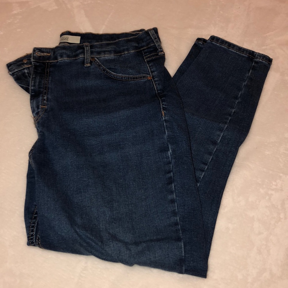 Topshop blue skinny jeans